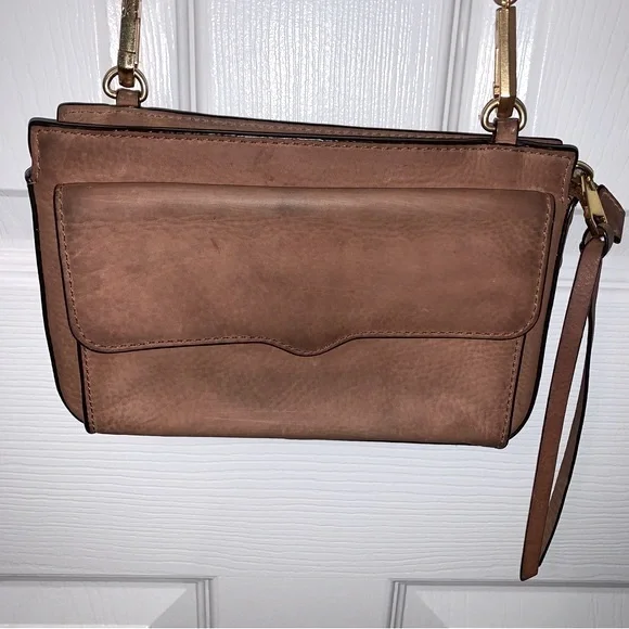 Rebecca Minkhoff Crossbody bag tan leather MAB studded
